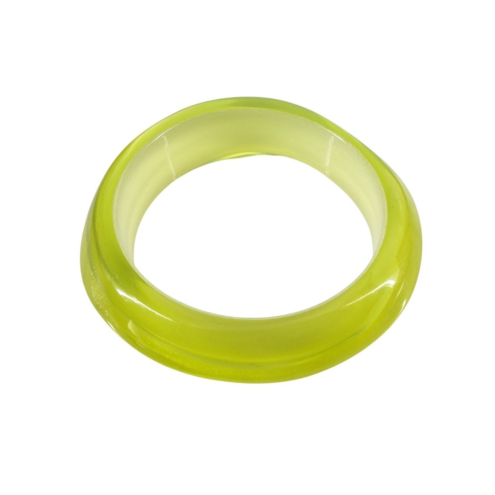 Neon Translucent‎ Resin Bangle Bracelet Chunky Round Statement Jewelry